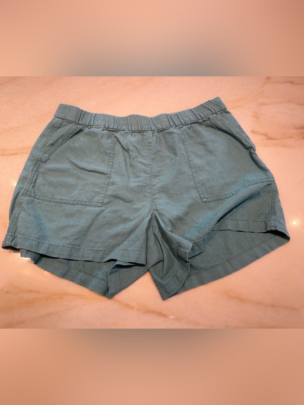 J. Crew Green High-Rise Elastic Waist Shorts